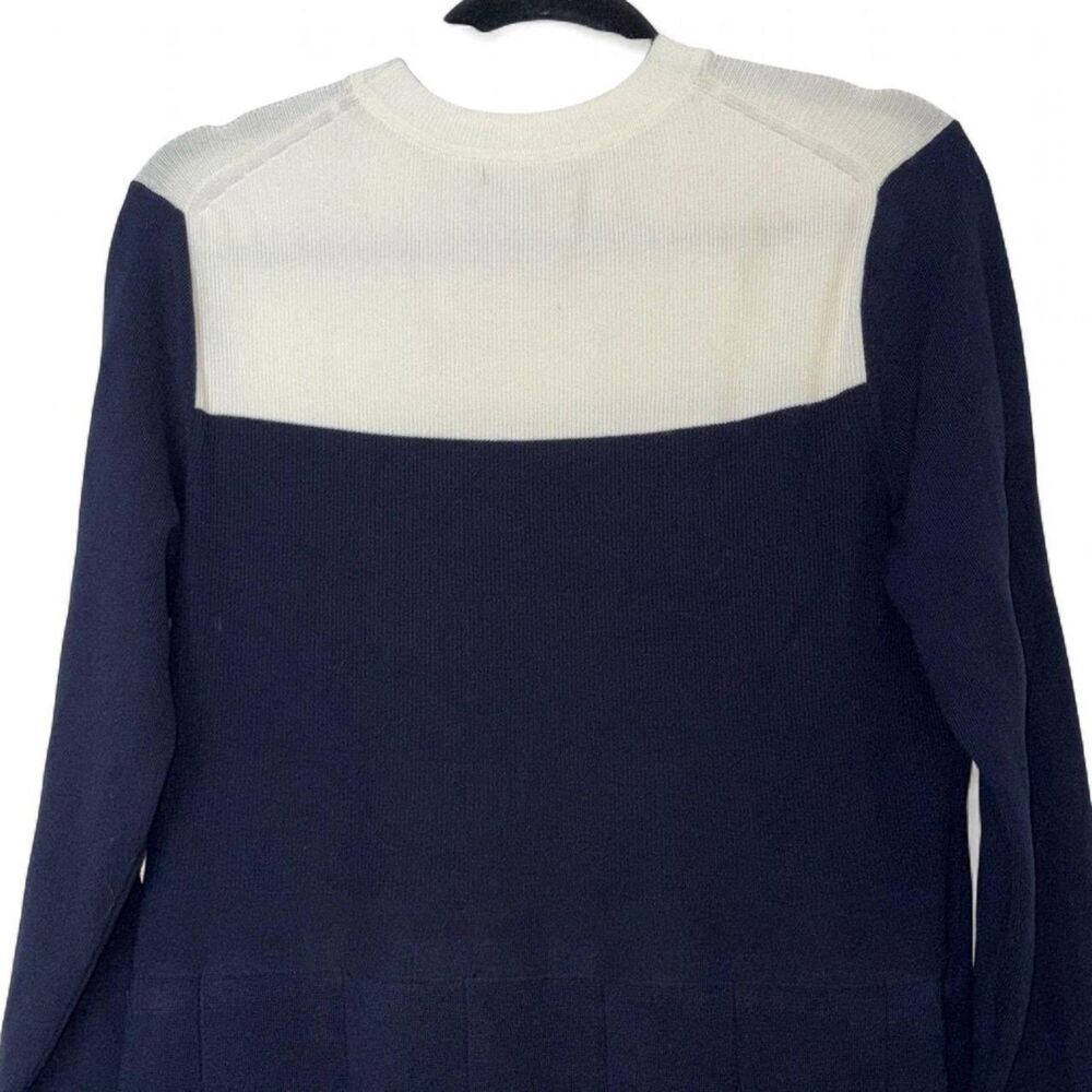 Tommy Hilfiger Navy & Cream Contrast Knit Sweater Dress size XL - Picture 6 of 9